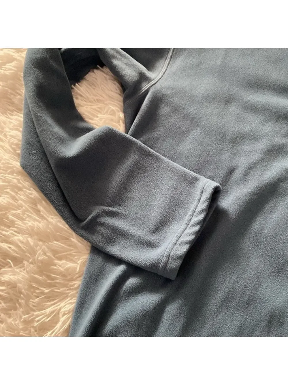 The North Face micro fleece blue pullover